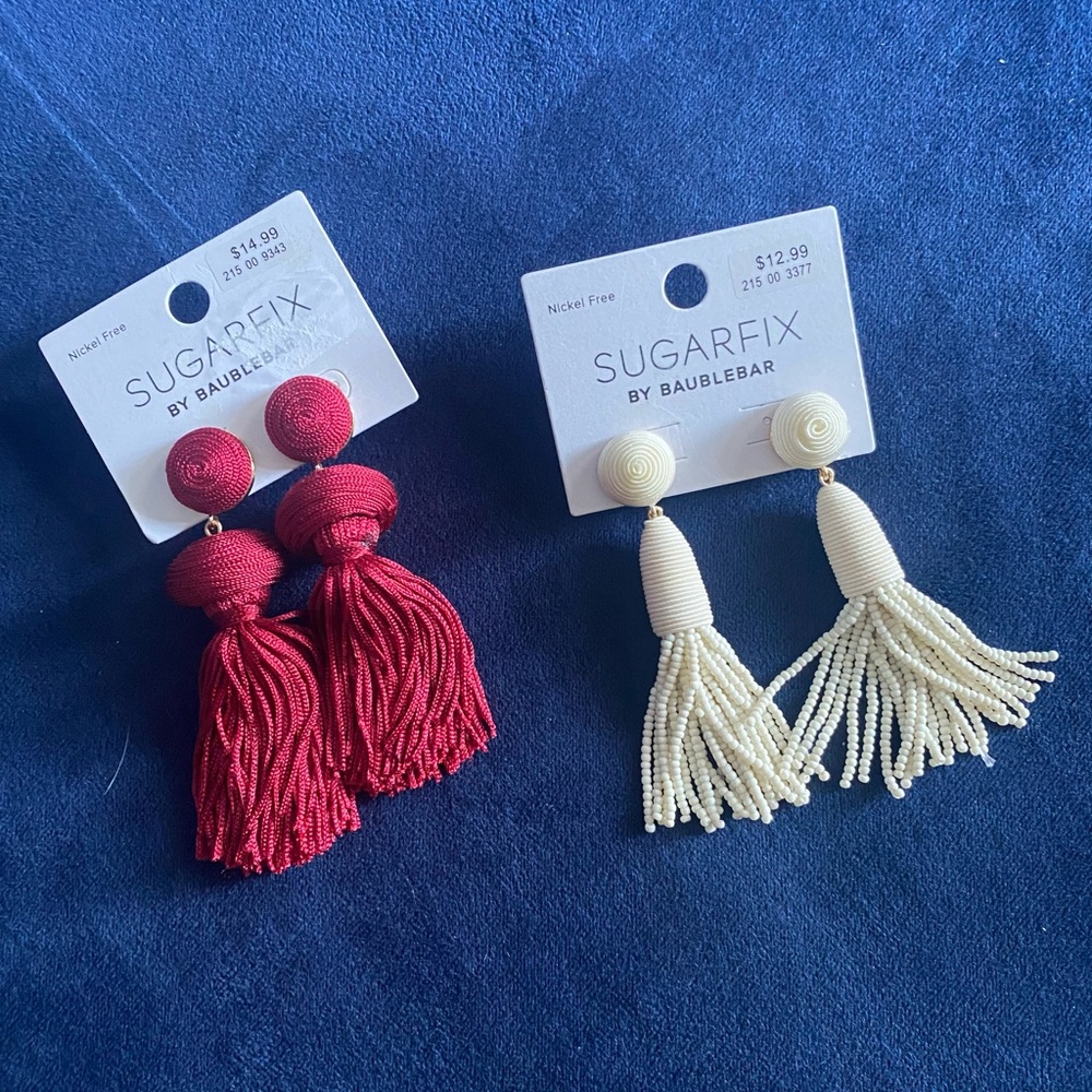 SugarFix by BaubleBar Fringe Statement Earrings - Set of Two Pairs